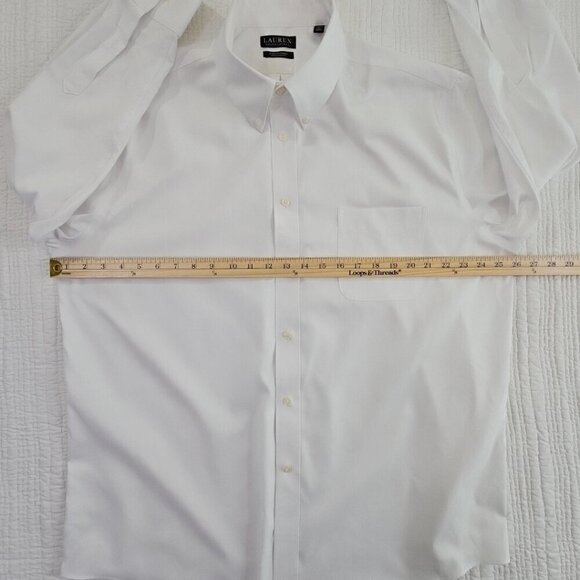 Ralph Lauren Black Label Oxford Shirt Men's XL 17 1/2 32/33 LS White Stretch EUC - Picture 9 of 14